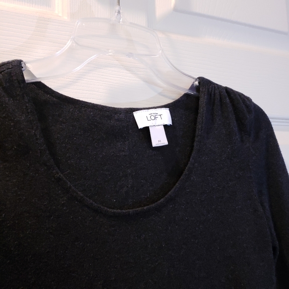 Dark Gray Sweater with Button Detail on Back - Picture 2 of 5